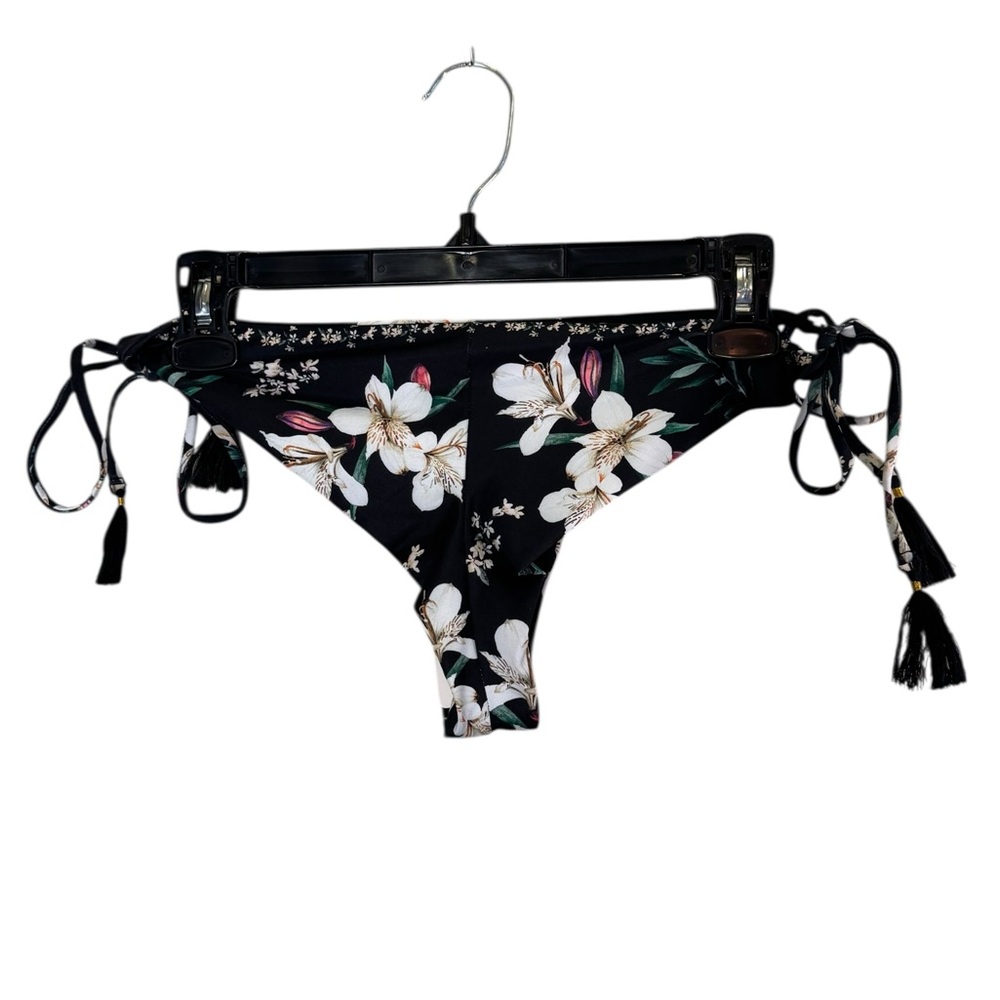 Agua Bendita Tammy Night Fall Tie Side Floral Bikini Bottom Sz XL